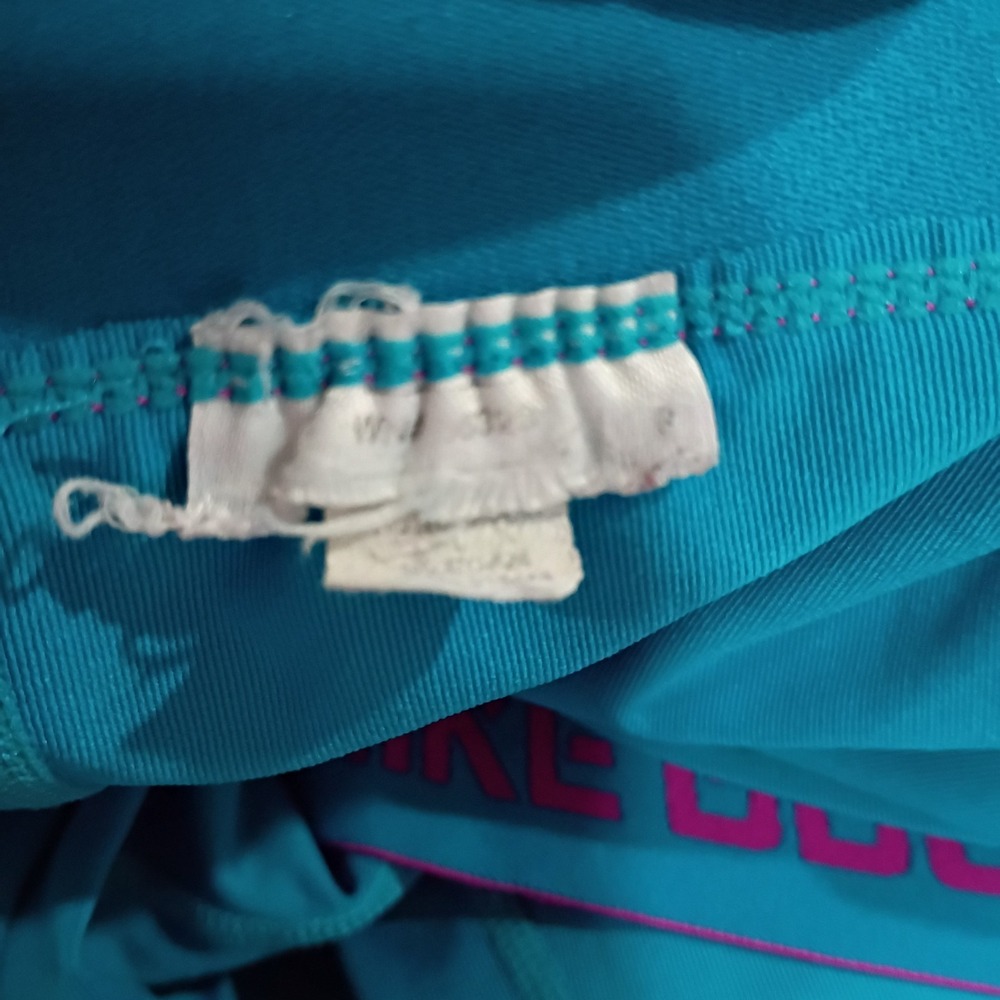 Nike Pro Combat‎ Leggings Capri Teal Blue Training Pants Athletic Womens Large - Picture 6 of 7
